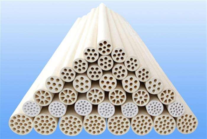 Stacked ceramic filtration membrane tubes