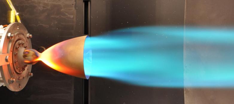 Direct-combustion flame used in spherical powder manufacturing